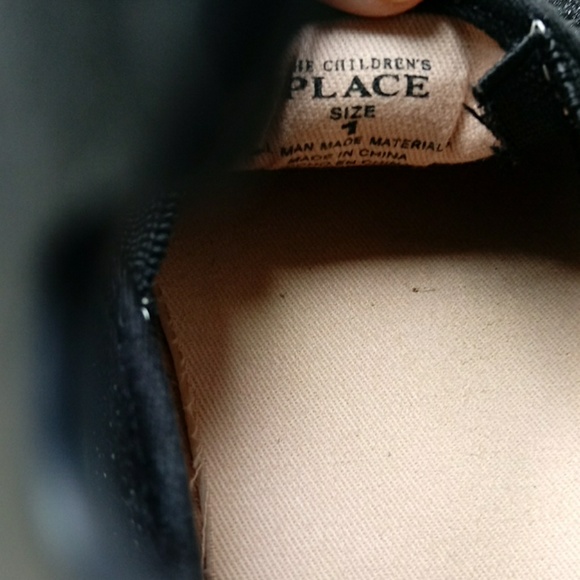 The Children Place Glam Black slip on Girls Sz 1 - Picture 6 of 8